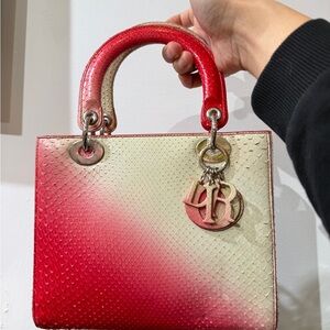 Dior Red and Cream Satchel